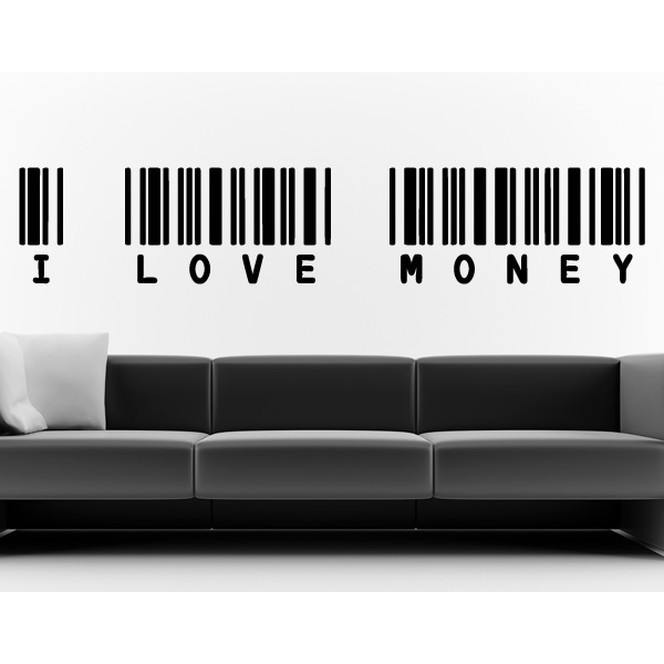 Wandtattoo I LOVE MONEY