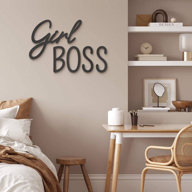 3D MDF Schriftzug - Girl Boss