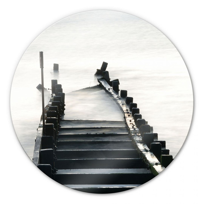 Glasbild Way to nowhere - rund