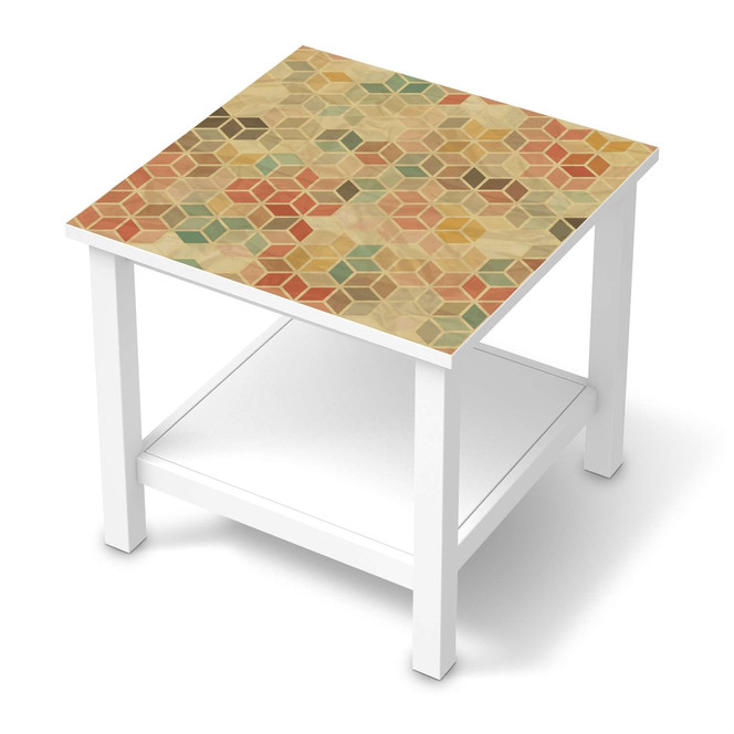 Möbel Klebefolie IKEA Hemnes Tisch 55x55cm - 3D Retro- Bild 1