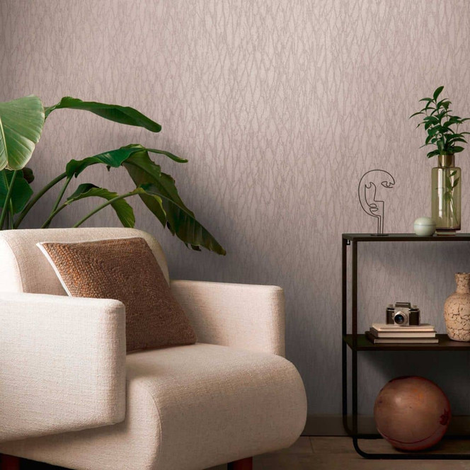 Strukturtapete Rindenoptik Warmgrau - Vliestapete mit natürlicher Stil