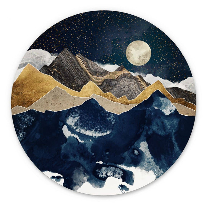 Wandbild Sternenhimmel im Winter - SpaceFrog Designs - Alu-Dibond Rund