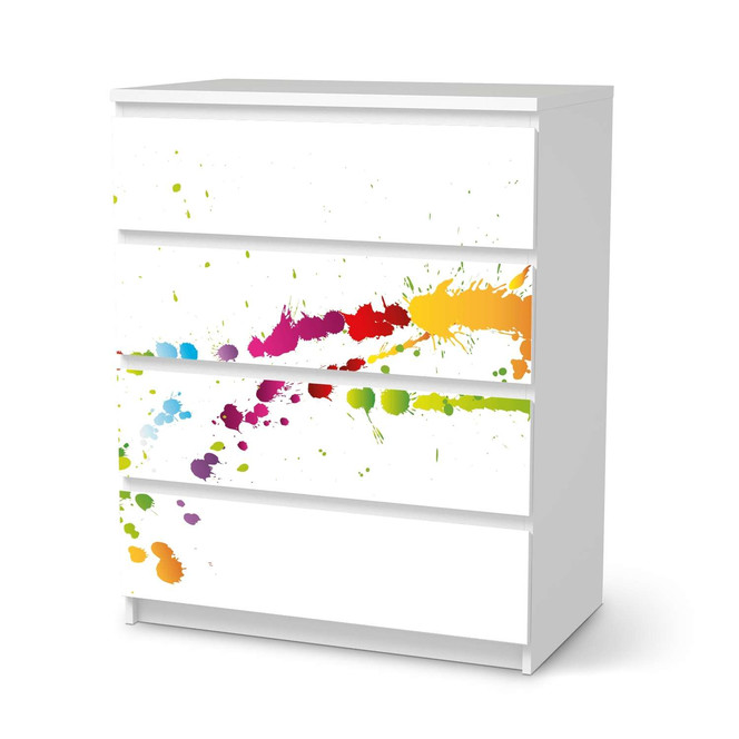 Folie IKEA Malm Kommode 4 Schubladen - Splash 2- Bild 1
