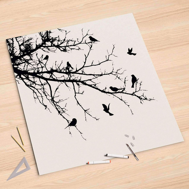 Folienbogen (90x90cm) - Tree and Birds 1- Bild 1