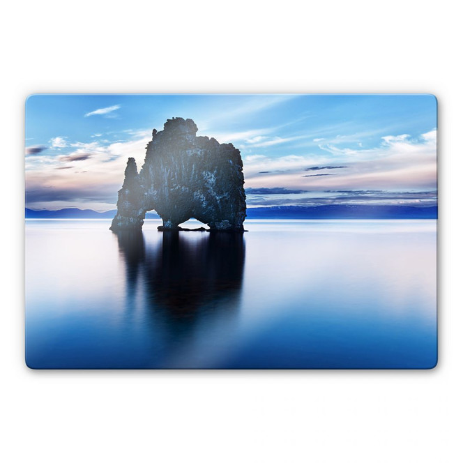 Glasbild Felsen im Meer