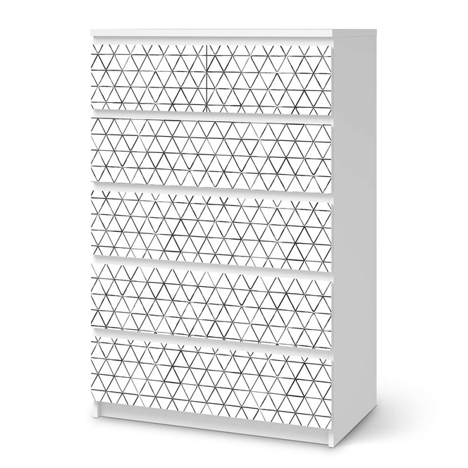 Möbel Klebefolie IKEA Malm Kommode 6 Schubladen (hoch) - Mediana- Bild 1