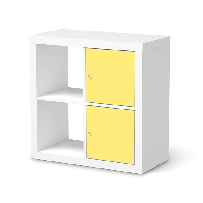 Möbelfolie IKEA Kallax Regal 2 Türen (hoch) - Gelb Light- Bild 1