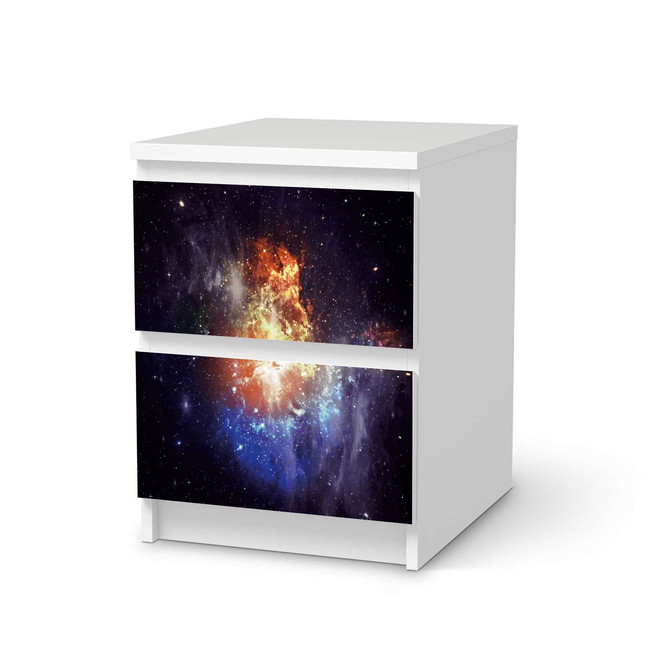 Möbelfolie IKEA Malm Kommode 2 Schubladen - Nebula- Bild 1