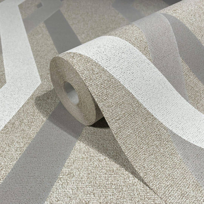 Vliestapete Grafisch Modern in Beige