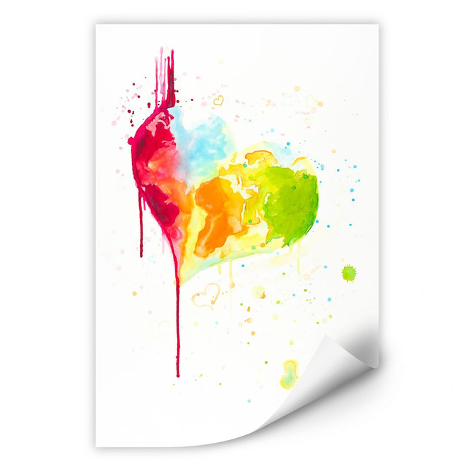 Wallprint Buttafly - Heart World