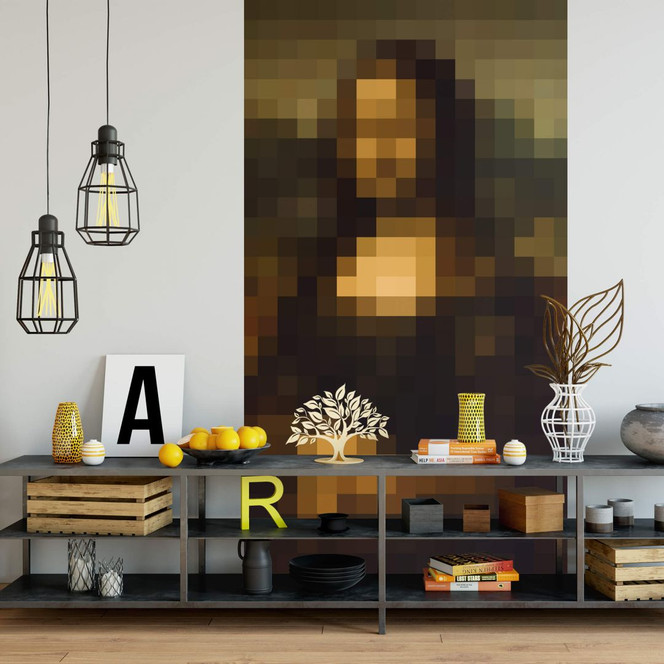 Fototapete Pixelart - da Vinci - Mona Lisa - 144x260cm - Bild 1