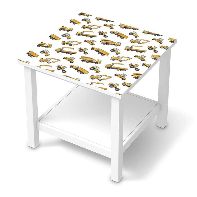 Möbel Klebefolie IKEA Hemnes Tisch 55x55cm - Working Cars- Bild 1
