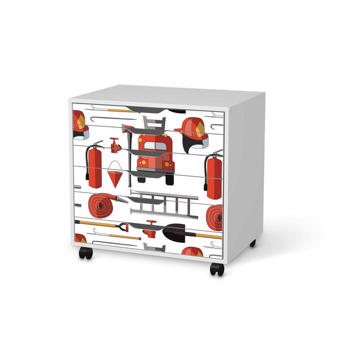 Möbelfolie IKEA Alex Rollcontainer 6 Schubladen - Firefighter- Bild 1