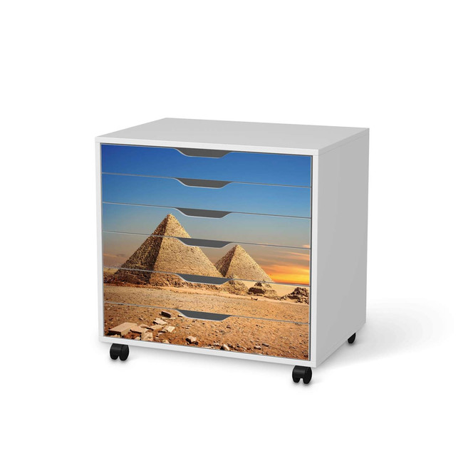 Möbelfolie IKEA Alex Rollcontainer 6 Schubladen - Pyramids- Bild 1