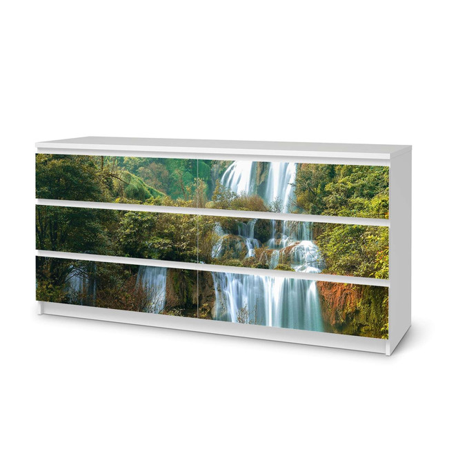 Möbelfolie IKEA Malm Kommode 6 Schubladen (breit) - Rainforest- Bild 1