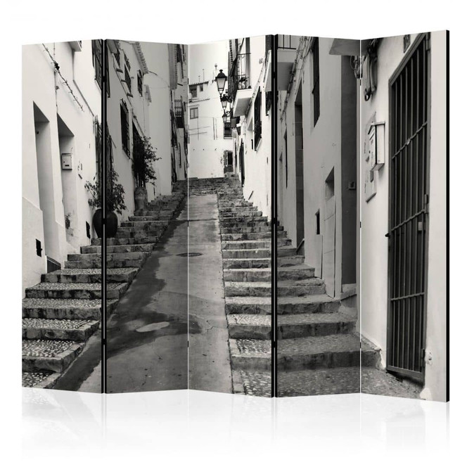 Paravent, Raumteiler freistehend, Trennwand - Altstadt von Altea, 5-teilig - 225 x 172 cm