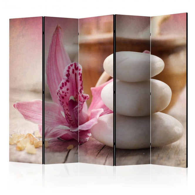 Paravent, Raumteiler freistehend, Trennwand - Aromatherapie , 5-teilig - 225 x 172 cm