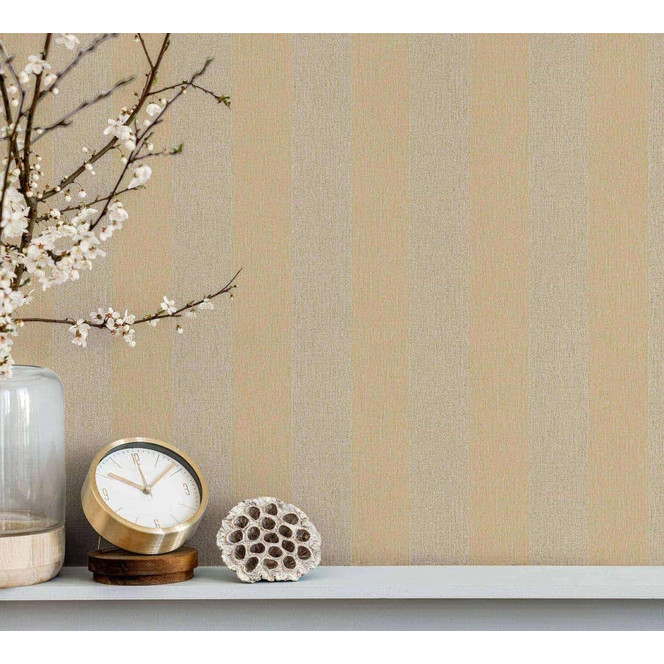 Vliestapete Blockstreifen Streifen Klassisch in Braun