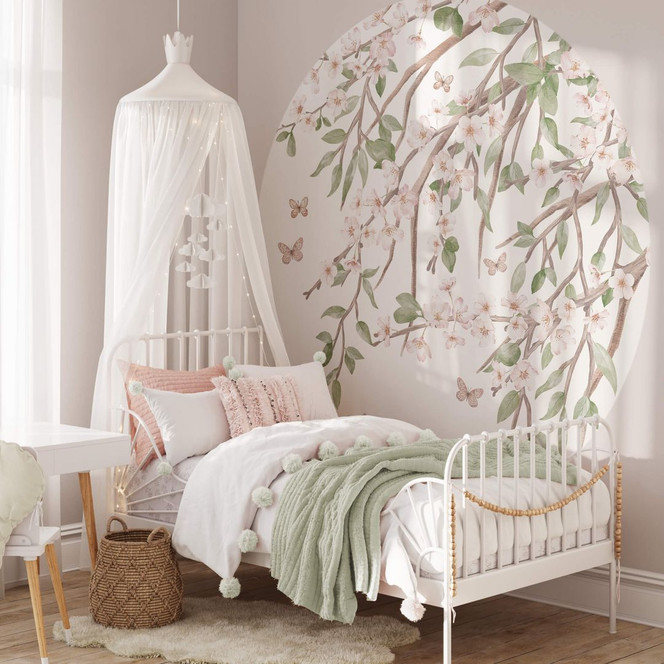 Fototapete Sir Edward - Blütenzauber im Frühling - Rund - Selbstklebend/Vlies