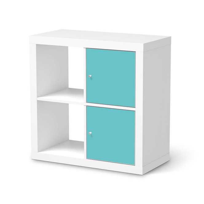 Klebefolie IKEA Expedit Regal 2 Türen (hoch) - Türkisgrün Light- Bild 1