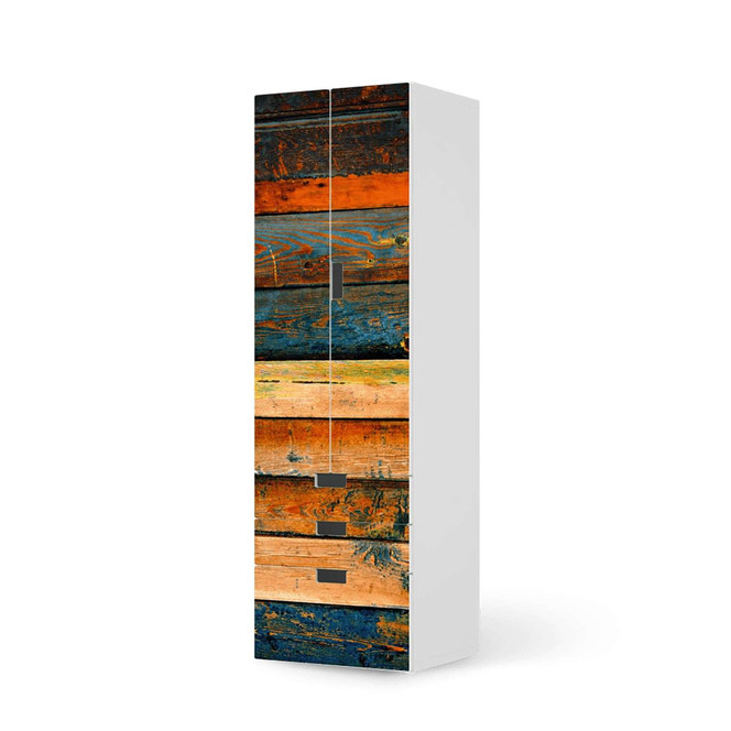 Klebefolie IKEA Stuva / Malad - 3 Schubladen und 2 grosse Türen - Wooden- Bild 1