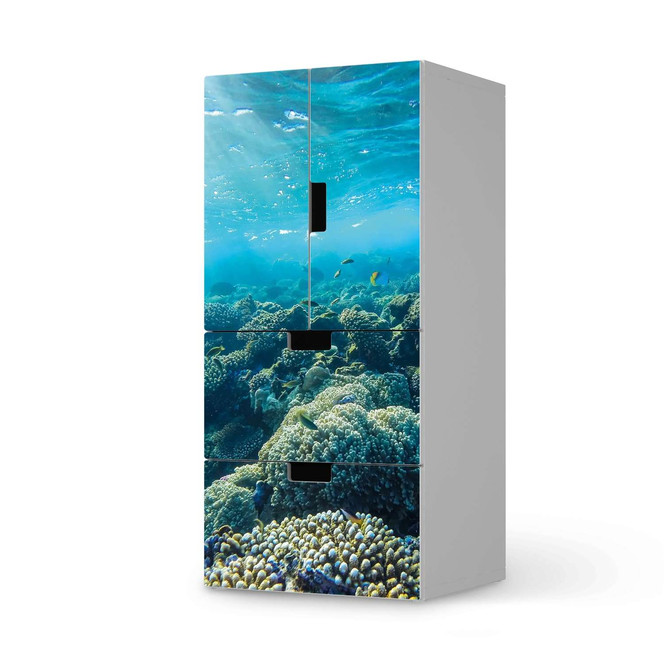 Möbelfolie IKEA Stuva / Malad - 2 Schubladen und 2 kleine Türen - Underwater World- Bild 1
