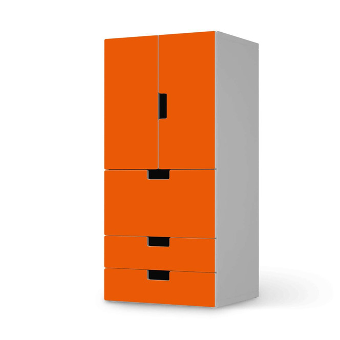 Möbelfolie IKEA Stuva / Malad - 3 Schubladen und 2 kleine Türen - Orange Dark- Bild 1