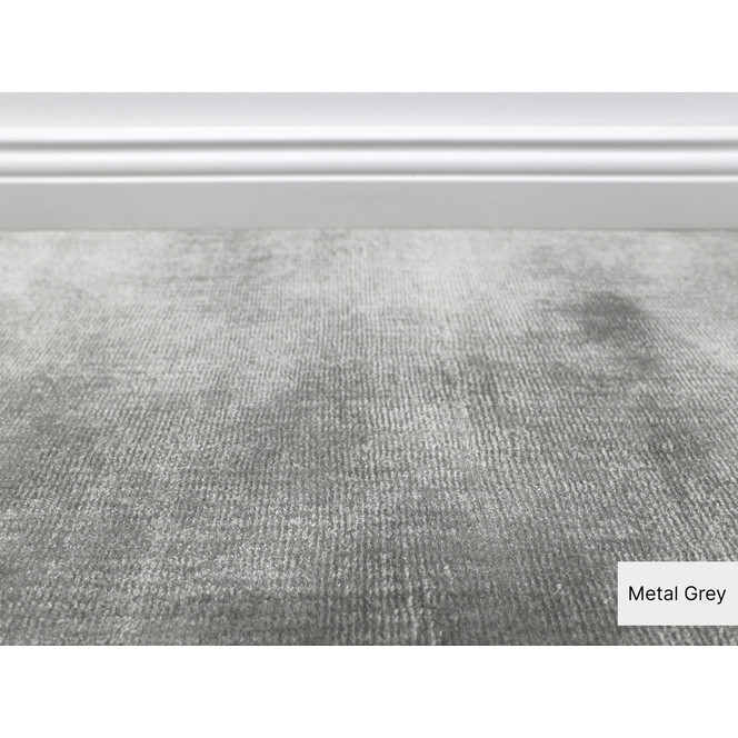 Essence Velours Teppichboden Meterware in Metal Grey