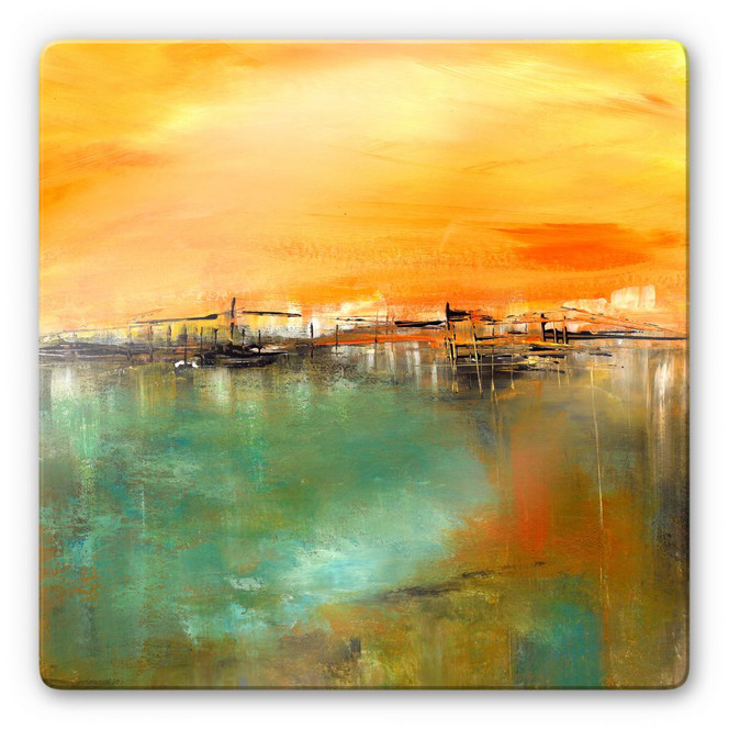 Glasbild Niksic - Am Wasser