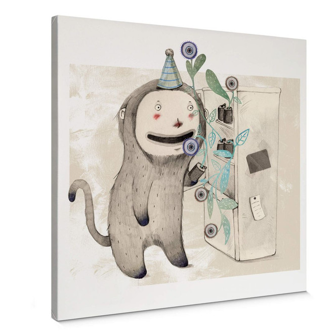 Leinwandbild Loske - Überraschung im Kühlschrank