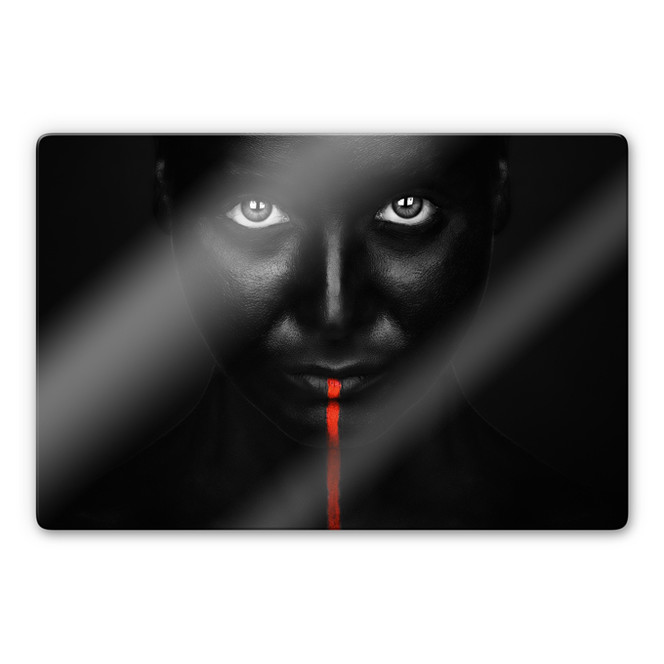 Glasbild Petkov - Red Stripe