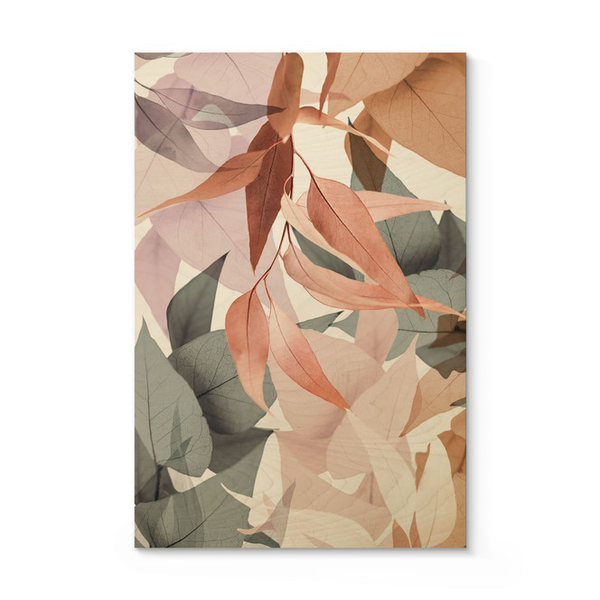 Holzbild Bunte Eukalyptusblätter - Sisi & Seb