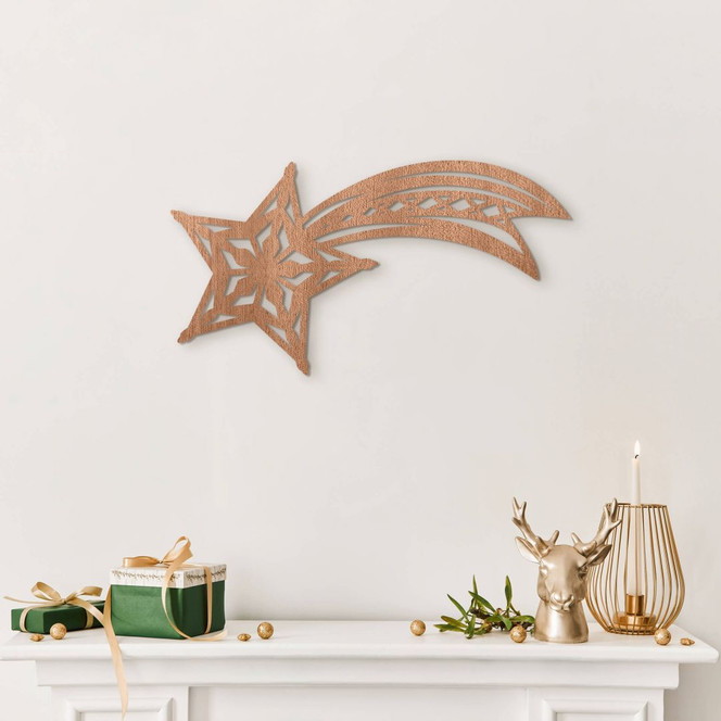 Holzkunst Mahagoni - Sternschnuppe