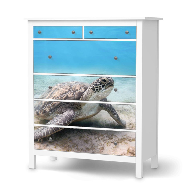 Klebefolie IKEA Hemnes Kommode 6 Schubladen - Green Sea Turtle- Bild 1