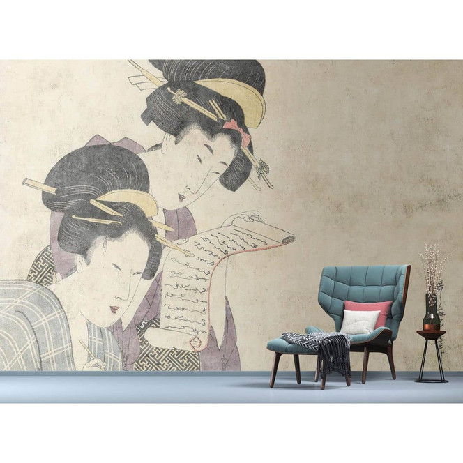 Livingwalls Fototapete Walls by Patel 3 Osaka 3 beige, gelb, grau, lila, blau - Bild 1
