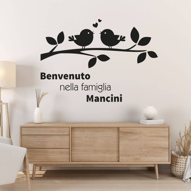 Wandtattoo & Name Benvenuto nella famiglia