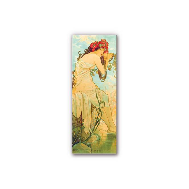 Hartschaumbild Mucha - Jahreszeiten: Der Sommer 1900