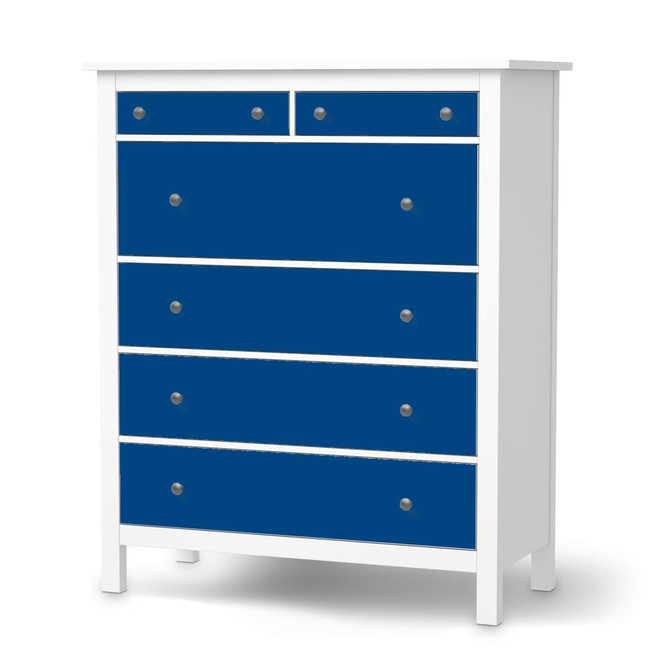 Klebefolie IKEA Hemnes Kommode 6 Schubladen - Blau Dark- Bild 1