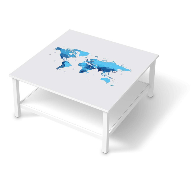 Klebefolie IKEA Hemnes Tisch 90x90cm - Politische Weltkarte- Bild 1