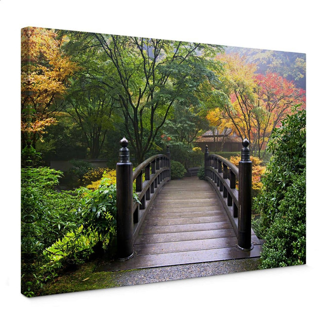Leinwandbild Brücke im Grünen