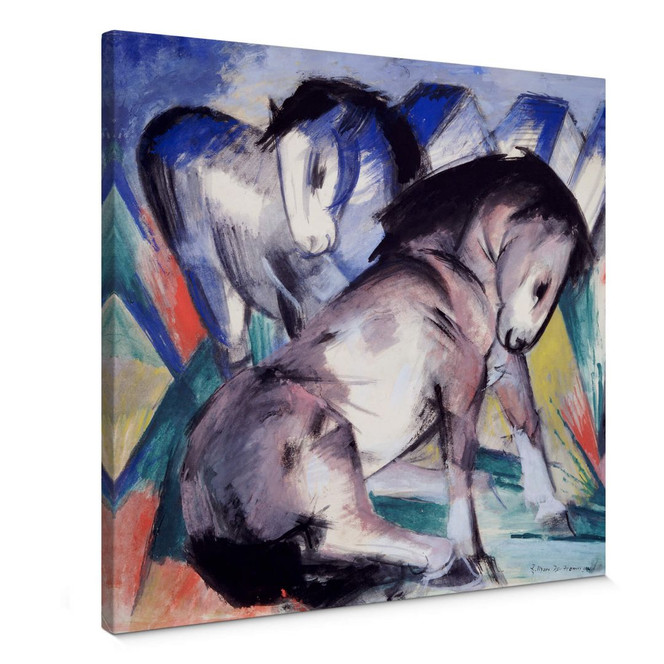 Leinwandbild Marc - Zwei Pferde - quadratisch