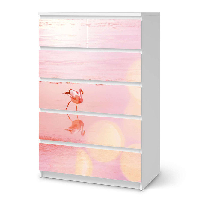 Möbel Klebefolie IKEA Malm Kommode 6 Schubladen (hoch) - Mr. Flamingo- Bild 1