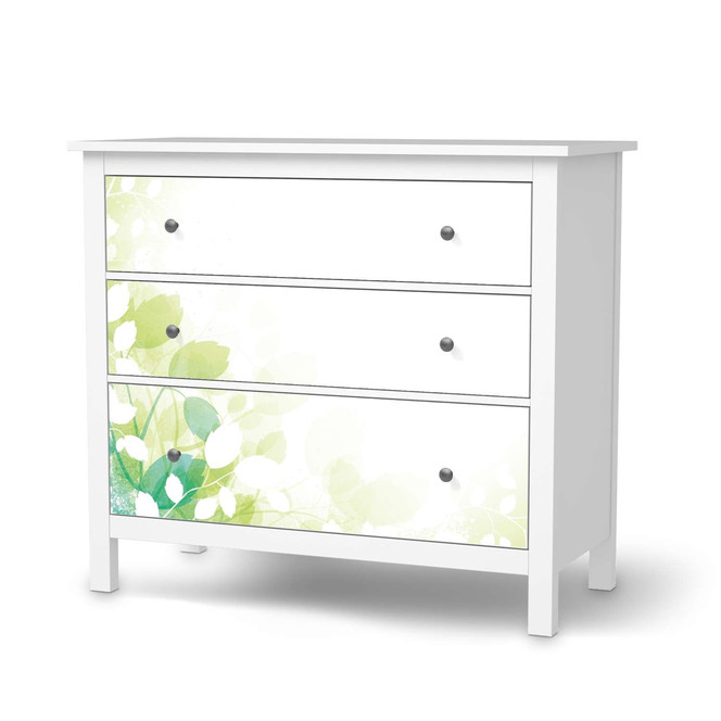 Möbelfolie IKEA Hemnes Kommode 3 Schubladen - Flower Light- Bild 1