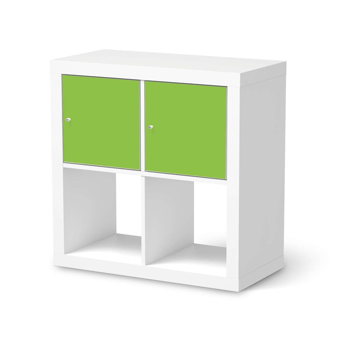 Möbelfolie IKEA Kallax Regal 2 Türen (quer) - Hellgrün Dark- Bild 1