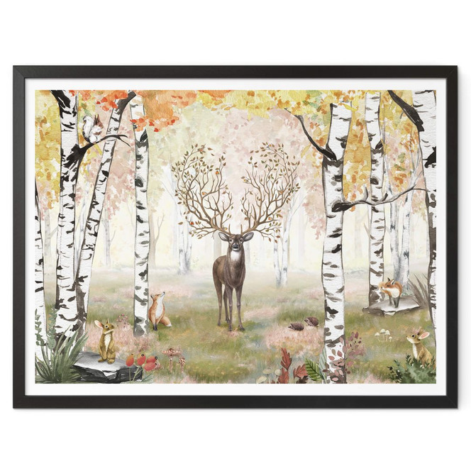 Poster Kikki Belle - Hirsch im Herbst