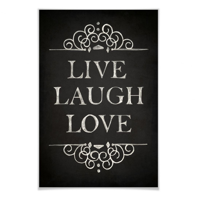 Poster Live Laugh Love