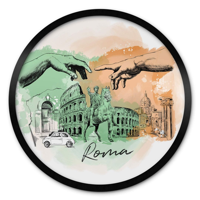 Poster Love your City - Roma - Rund