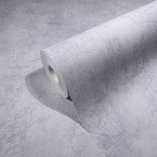 Vliestapete in Betonoptik Uni lila Struktur