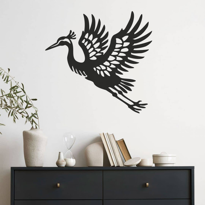 Wandtattoo Kranich - Eleganter Vogel