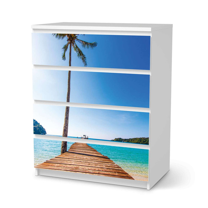 Folie IKEA Malm Kommode 4 Schubladen - Caribbean- Bild 1